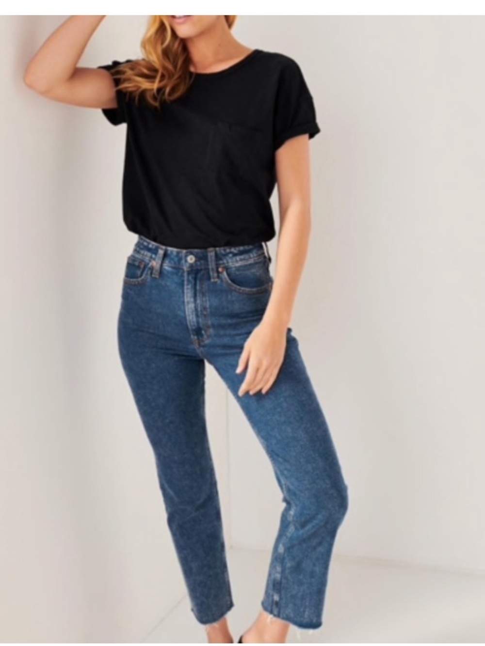Abercrombie & Fitch Zoe Natural Rise Straight-Leg Ankle Jeans, size 28/6